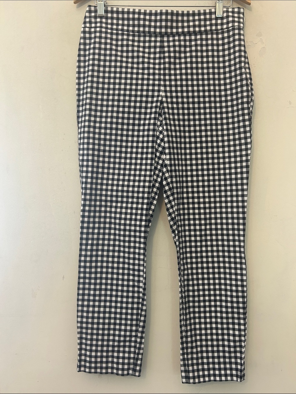Talbots Black & White Gingham Chatham ankle pants Size 6 EUC